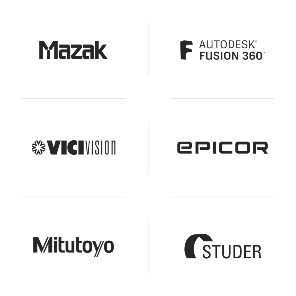Mazak, Fusion, ViciVision,Epicor,Mitutoyo,Studer